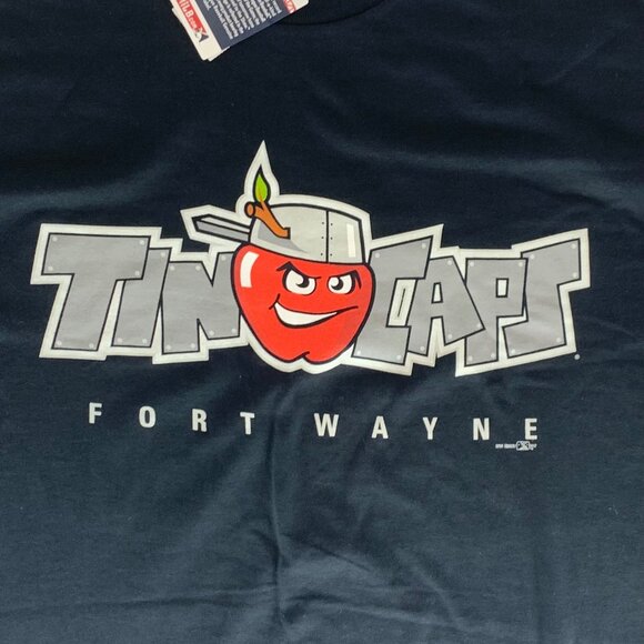Fort Wayne Tin Caps MiLB Black Short Sleeve Crewneck Shirt Mens XL New - Picture 2 of 4
